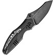 K1074A3 Kansept Baba Yaga Framelock Pocket Knife Blackwash Titanium 