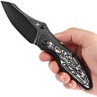 K1074A3 Kansept Baba Yaga Framelock Pocket Knife Blackwash Titanium 