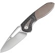 Kansept Thoth Bolster Lock Twill Carbon Fiber Framelock Pocket Knife - K1075T3 