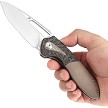 K1075T3 Kansept Thoth Bolster Lock Twill Carbon Fiber Framelock Pocket Knife 