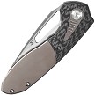 K1075T3 Kansept Thoth Bolster Lock Twill Carbon Fiber Framelock Pocket Knife 