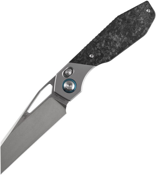 Kansept QTRO Crossbar Lock Pocket Knife Shredded Carbon Fiber - K1118VA3 