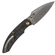 Kansept Falk Linerlock Pocket Knife Shred Carbon Fiber - K1142A1 