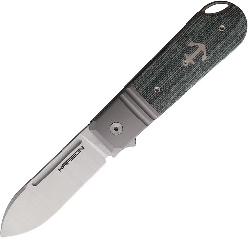 KARBON Ahoy Framelock Pocket Knife Denim Micarta - KARB103 