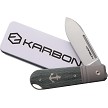 KARB103 KARBON Ahoy Framelock Pocket Knife Denim Micarta 