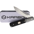 KARB112 KARBON Flatline Framelock Pocket Knife Black G10 154CM 