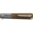 KARB113 KARBON Flatline Framelock Pocket Knife Tan G10 154CM 