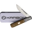 KARB113 KARBON Flatline Framelock Pocket Knife Tan G10 154CM 