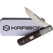 KARB115 KARBON Flatline Framelock Pocket Knife Red/Black Carbon Fiber 