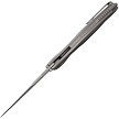 KARB119 KARBON Buck Horn Linerlock Pocket Knife Gray Aluminum 