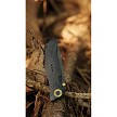KARB120 KARBON Buck Horn Framelock Pocket Knife Aluminum Black 