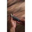 KARB120 KARBON Buck Horn Framelock Pocket Knife Aluminum Black 