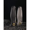 KARB120 KARBON Buck Horn Framelock Pocket Knife Aluminum Black 