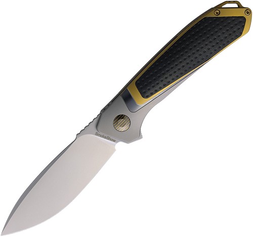 KARBON Quickdraw Framelock Pocket Knife Leather - KARB122 