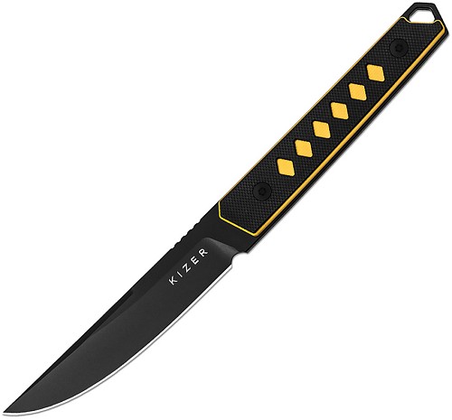 Kizer Kwaiken Fixed Blade Knife Black/Yellow - KI1066A3 