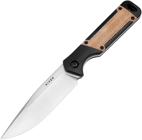 Kizer Cutlery Militaw Fixed Blade Knife Natural Micarta - KI1067A2 