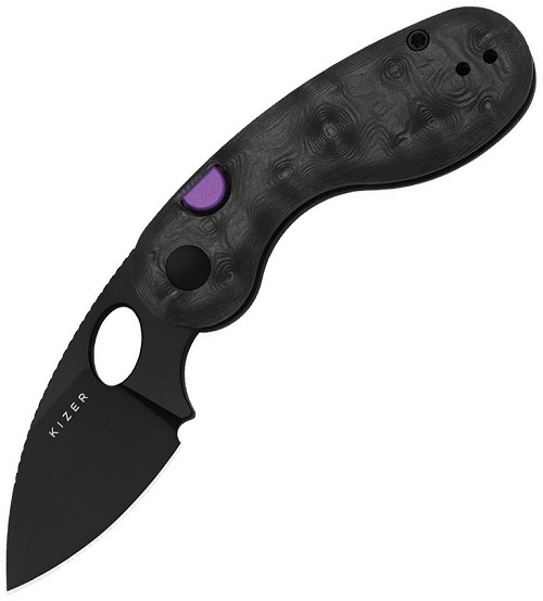 Kizer Microbe Button Linerlock Pocket Knife Carbon Fiber - KI2742A3 