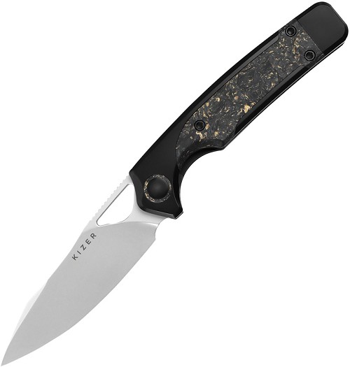 Kizer Ara Linerlock Pocket Knife Gold Flake - KI3729A1 