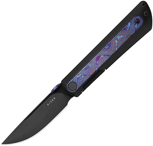 Kizer Quoll Framelock Pocket Knife Timascus - KI3733A3 