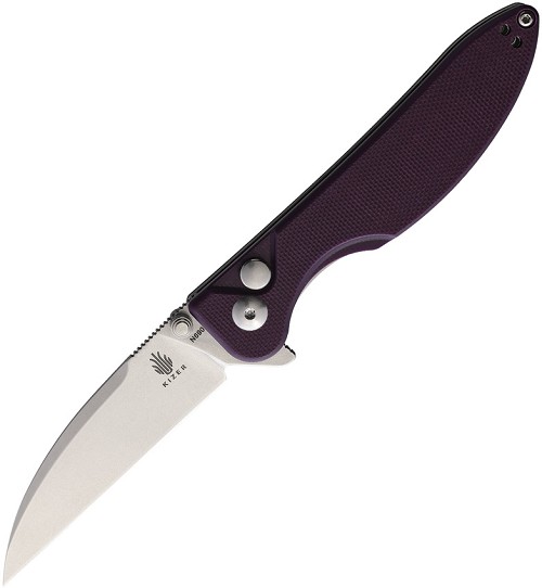 Kizer Cutlery Sway Back Button Lock Pocket Knife Purple - KIV3566N1 