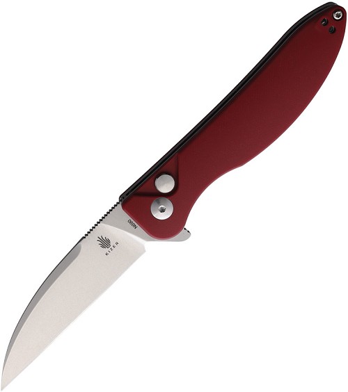 Kizer Cutlery Sway Back Button Lock Pocket Knife Red - KIV3566N4 