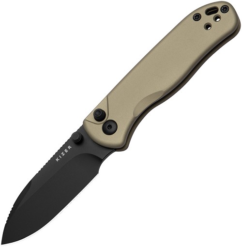 Kizer Drop Bear 2 Button Lock Pocket Knife - KIV36192CD1 