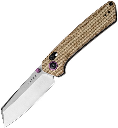 Kizer Madrac Clutch Lock Pocket Knife Natural Micarta - KIV3693A2 