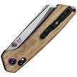 KIV3693A2 Kizer Madrac Clutch Lock Pocket Knife Natural Micarta 