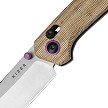 KIV3693A2 Kizer Madrac Clutch Lock Pocket Knife Natural Micarta 