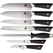 KO036 Komoran Damascus Knife Block Set 