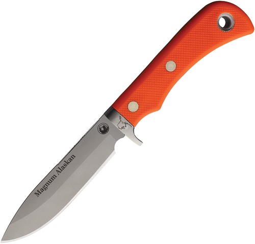 Knives Of Alaska Magnum Alaskan Suregrip Fixed Blade Knife Orange - KOA00154FG 