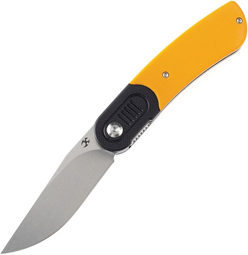 Kansept Knives Reverie Linerlock Pocket Knife Yellow G10 - KT2025B7 