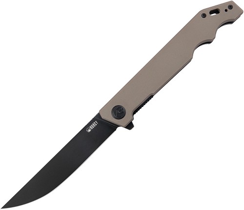 Kubey Pylades Linerlock Pocket Knife Blackwash Tan - KUB253C 