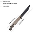 KUB253C Kubey Pylades Linerlock Pocket Knife Blackwash Tan 