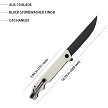 KUB253D Kubey Pylades Linerlock Pocket Knife Blackwash Ivory 