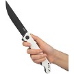 KUB253D Kubey Pylades Linerlock Pocket Knife Blackwash Ivory 