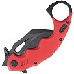 KUB262H Kubey Miniature Wrath Karambit Linerlock Pocket Knife Black Red 