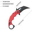 KUB262H Kubey Miniature Wrath Karambit Linerlock Pocket Knife Black Red 