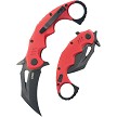 KUB262H Kubey Miniature Wrath Karambit Linerlock Pocket Knife Black Red 