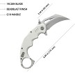 KUB262K Kubey Miniature Wrath Karambit Linerlock Pocket Knife White 