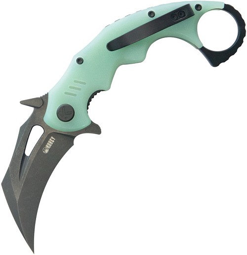Kubey Miniature Wrath Karambit Linerlock Pocket Knife Black Jade - KUB262L 