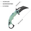 KUB262L Kubey Miniature Wrath Karambit Linerlock Pocket Knife Black Jade 