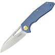 Kubey Vagrant Linerlock Pocket Knife Blue Micarta - KUB291U 