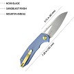 KUB291U Kubey Vagrant Linerlock Pocket Knife Blue Micarta 