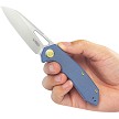 KUB291U Kubey Vagrant Linerlock Pocket Knife Blue Micarta 