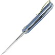 KUB291U Kubey Vagrant Linerlock Pocket Knife Blue Micarta 