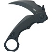 KUB298B Kubey Rogue Karambit Linerlock Pocket Knife Blackwash 
