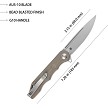 KUB312H Kubey Mizo Linerlock Pocket Knife Tan 