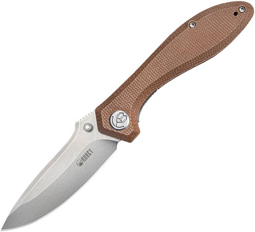 Kubey Ruckus Linerlock Pocket Knife Tan Micarta - KUB314M 