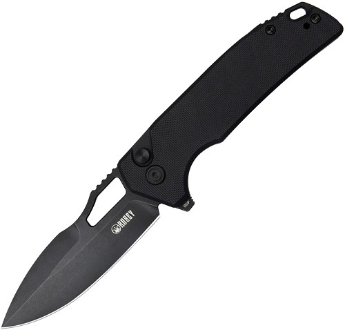 Kubey RDF Button Lock Pocket Knife Black - KUB316A 